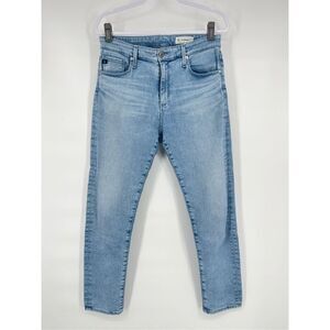 AG Anthropologie Stevie High Rise Skinny Ankle Jean Light Wash Comfort Size 30R